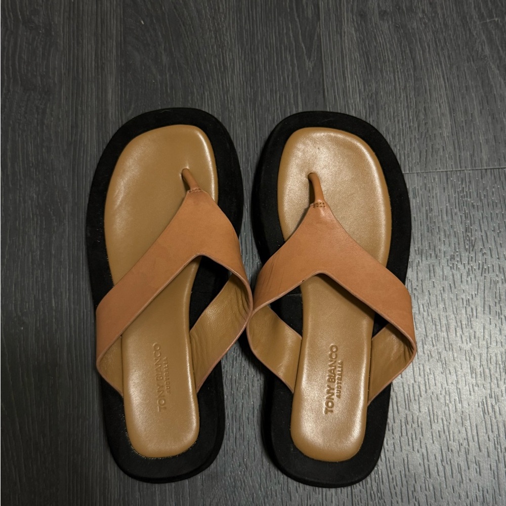 Tony Bianco Tan and Black Sandals